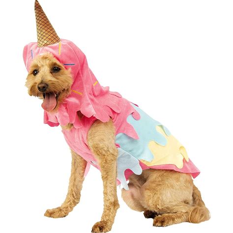 dog ice cream cone costume|Rubie's Dripping Ice Cream Cone Pet Costume, Large.